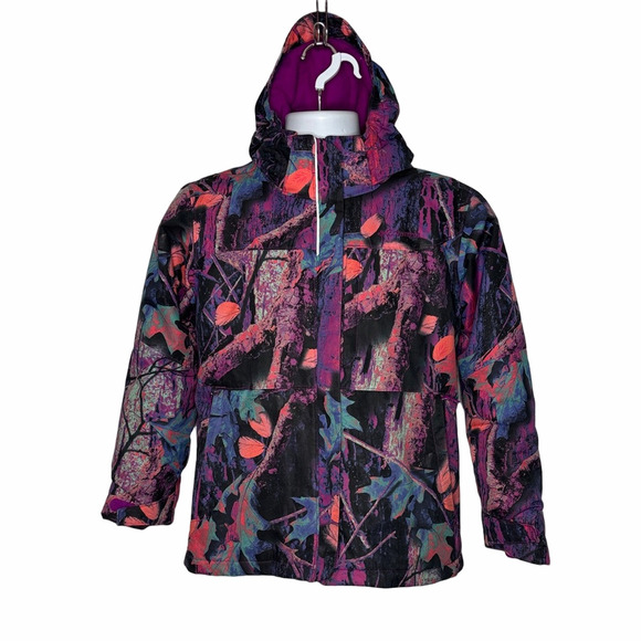 Columbia Multicolor Abstract Jacket kids ski jacket L - Picture 2 of 12